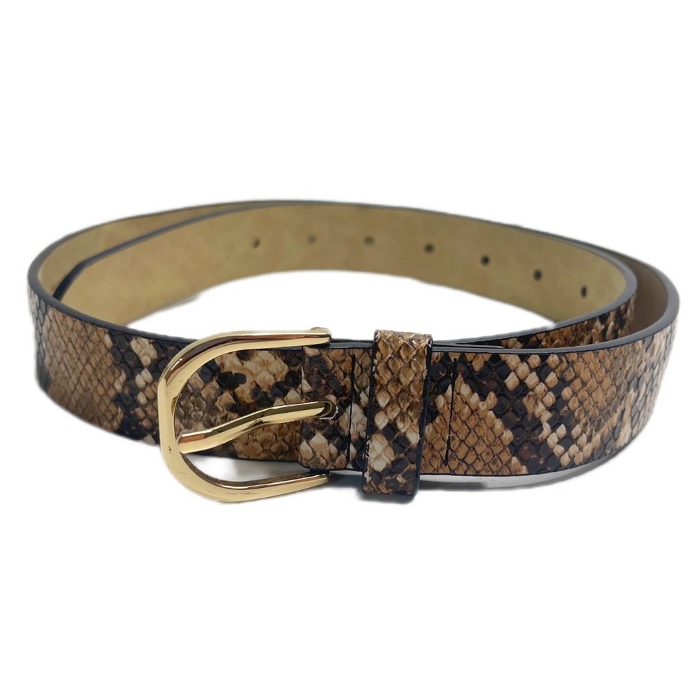 Halogen Reptile Embossed Faux Leather Belt // Size: S